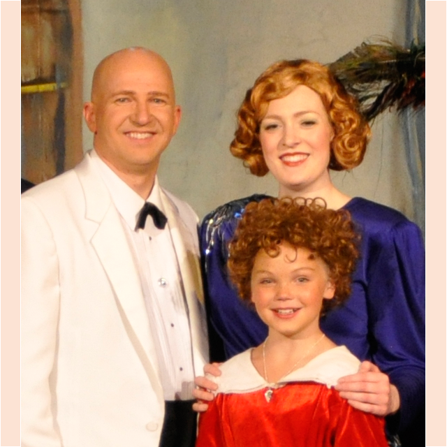 David Baker as Daddy Warbucks in Annie at Draper Historic Theater