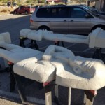 Egyptian Statues: base coat painting