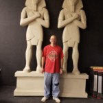 Egyptian Statues: base coat painting