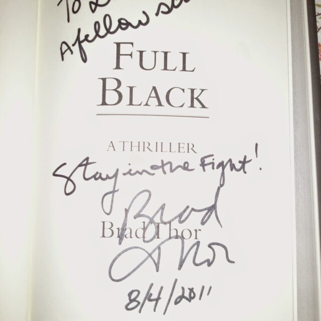 Inscription from author Brad Thor
