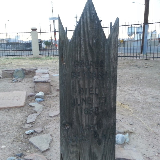 This grave is almost contiguous with the Lost Dutchman's
