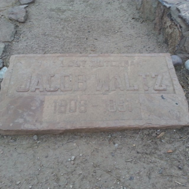 Gravestone of Jacob Waltz, the "Lost Dutchman"