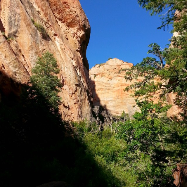 Kanarraville Falls Hike - the walls get steeper