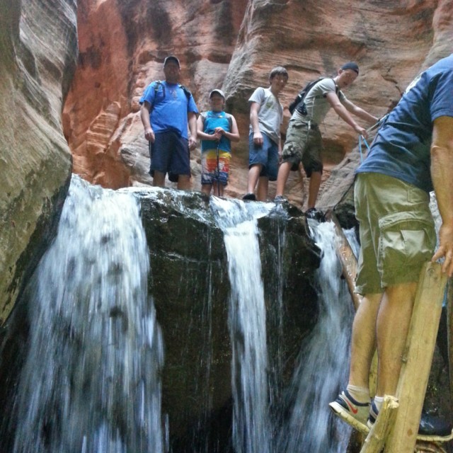 Kanarraville Falls Hike - up another falls