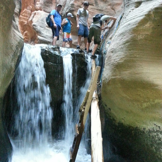 Kanarraville Falls Hike - up another falls