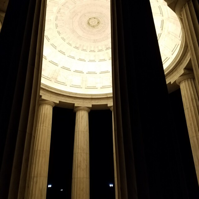 D.C. War Memorial at night