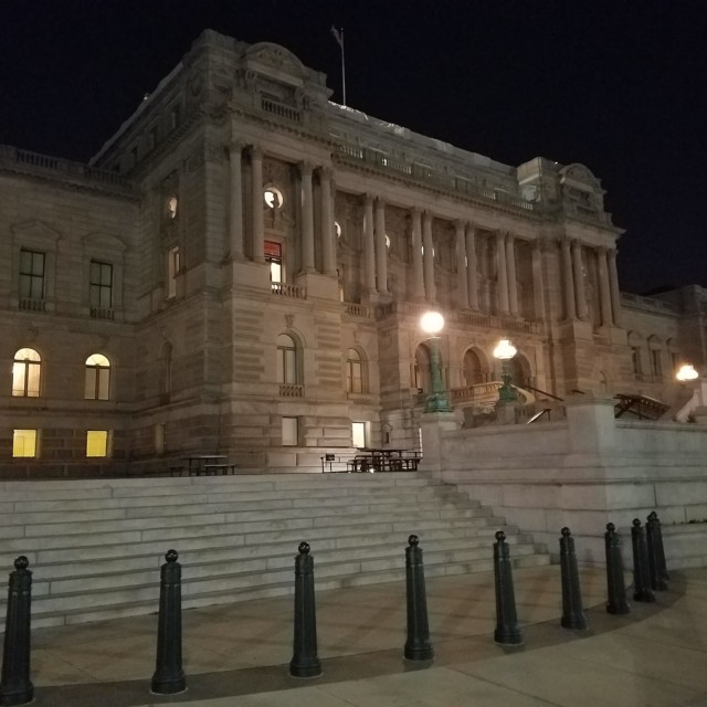 Library of Congress at night