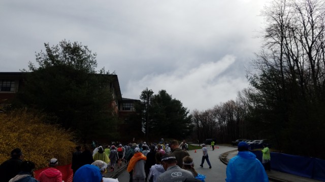 Still raining, but it would clear off soon enough.