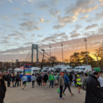 New York City Marathon - Pre-Race: Sunrise over the Verrazanno Narrows Bridge